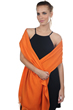 Cashmere & Seta accessori scialli platine arancio 204 cm x 92 cm